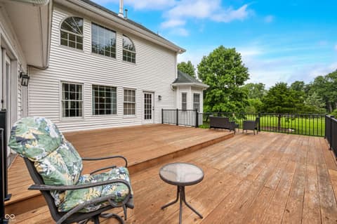 Outdoor living area at 15411 N State Road 9, Hope, IN