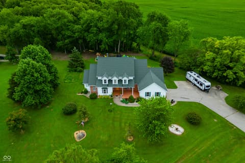 Aerial view at 15411 N State Road 9, Hope, IN