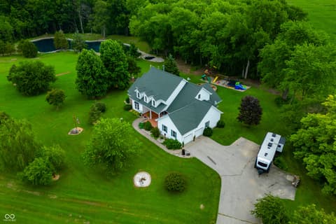Aerial view at 15411 N State Road 9, Hope, IN