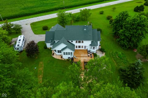 Aerial view at 15411 N State Road 9, Hope, IN