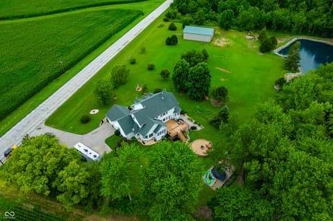 Aerial view at 15411 N State Road 9, Hope, IN
