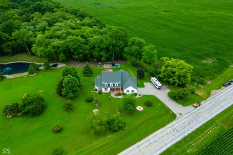 Aerial view at 15411 N State Road 9, Hope, IN