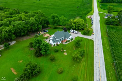 Aerial view at 15411 N State Road 9, Hope, IN