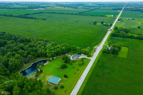 Aerial view at 15411 N State Road 9, Hope, IN