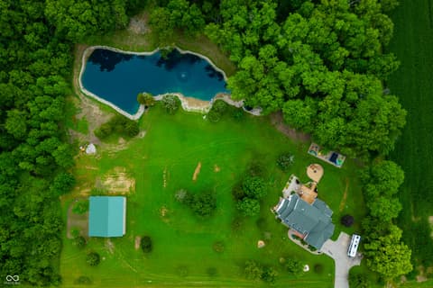 Aerial view at 15411 N State Road 9, Hope, IN