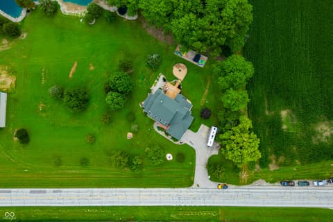Aerial view at 15411 N State Road 9, Hope, IN