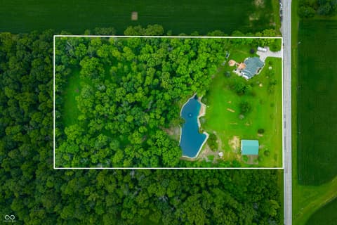 Aerial view at 15411 N State Road 9, Hope, IN