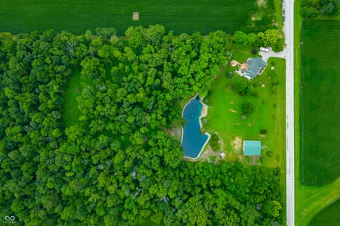 Aerial view at 15411 N State Road 9, Hope, IN
