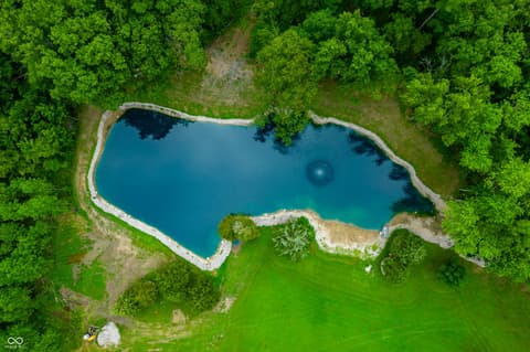 Aerial view at 15411 N State Road 9, Hope, IN