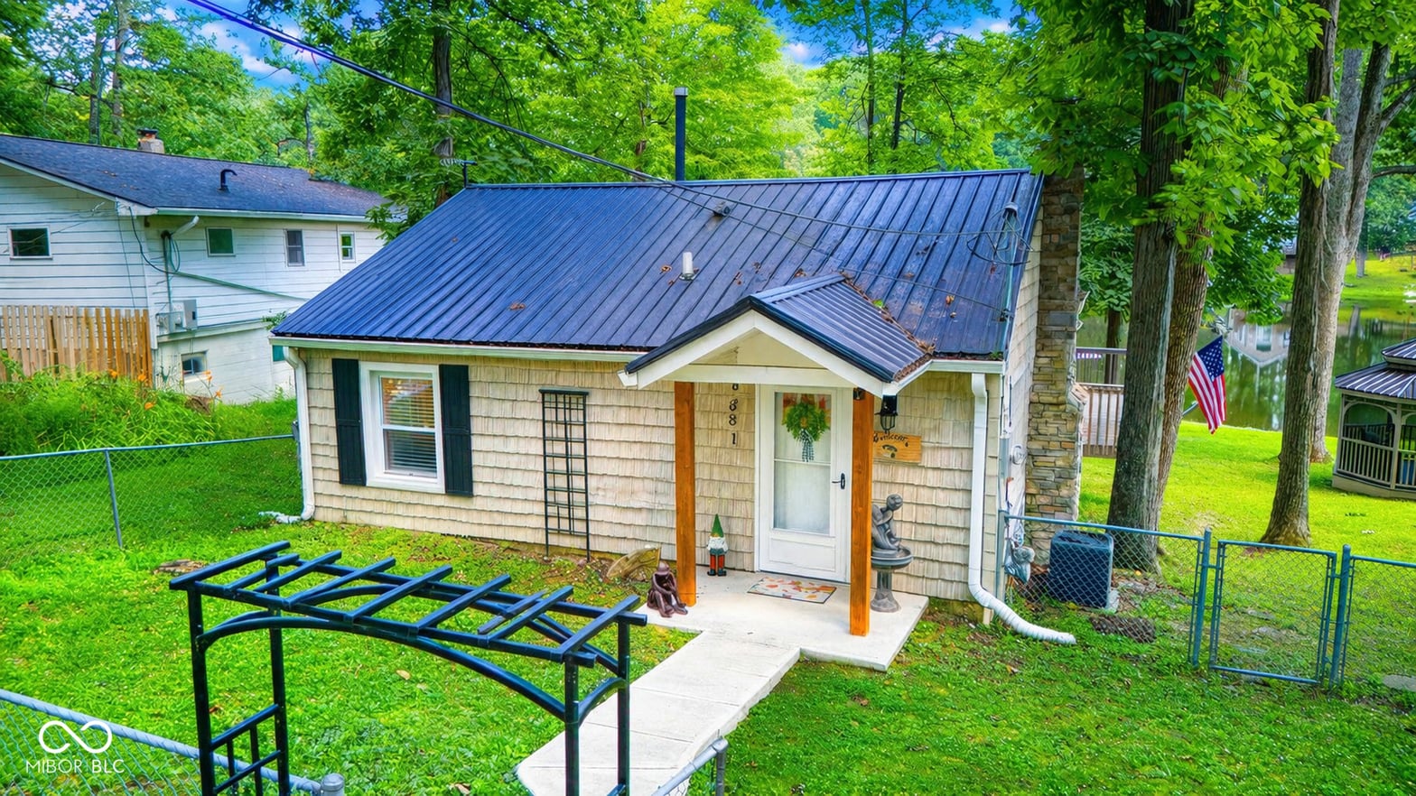 Front exterior at 8681 S Kinman Drive, Nineveh, IN