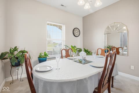 Dining room at 11851 Fawn Crest Drive, Indianapolis, IN