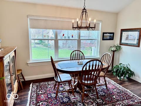 Dining room at 4301 W Whispering Way Court, Muncie, IN