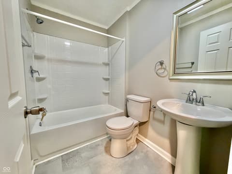 Primary bathroom at 110 Cook Street, Alexandria, IN