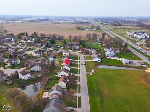 Aerial view at 665 Hummingbird Lane, Whiteland, IN