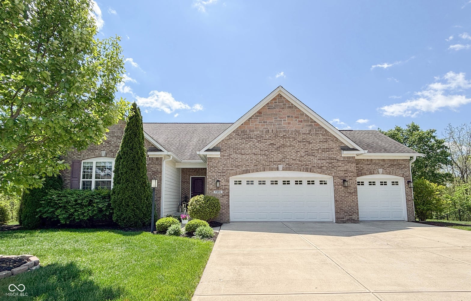 Front exterior at 7401 Cassilly Court, Indianapolis, IN