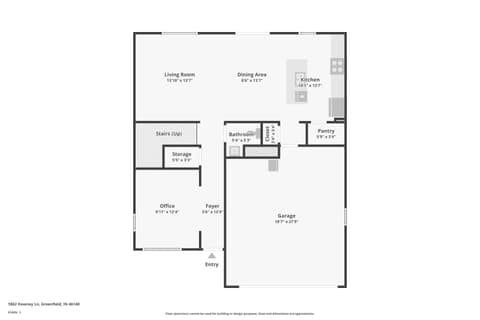Floor Plan — 1862 Downey Lane, Greenfield, IN