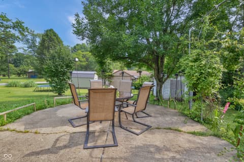 Outdoor living area at 157 E Hill Valley Drive, Indianapolis, IN