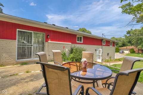 Outdoor living area at 157 E Hill Valley Drive, Indianapolis, IN