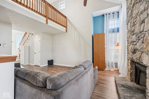 Living room at 7415 Charrington Court, Indianapolis, IN
