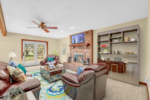 Living room at 5697 Ridge Hill Way, Avon, IN