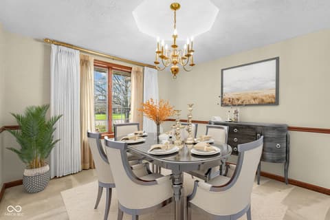 Dining room at 5697 Ridge Hill Way, Avon, IN