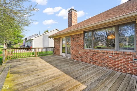 Outdoor living area at 5697 Ridge Hill Way, Avon, IN