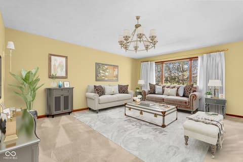 Living room at 5697 Ridge Hill Way, Avon, IN