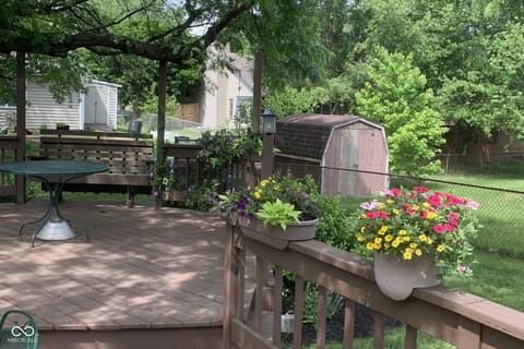 Outdoor living area at 7812 Hampton Place, Fishers, IN