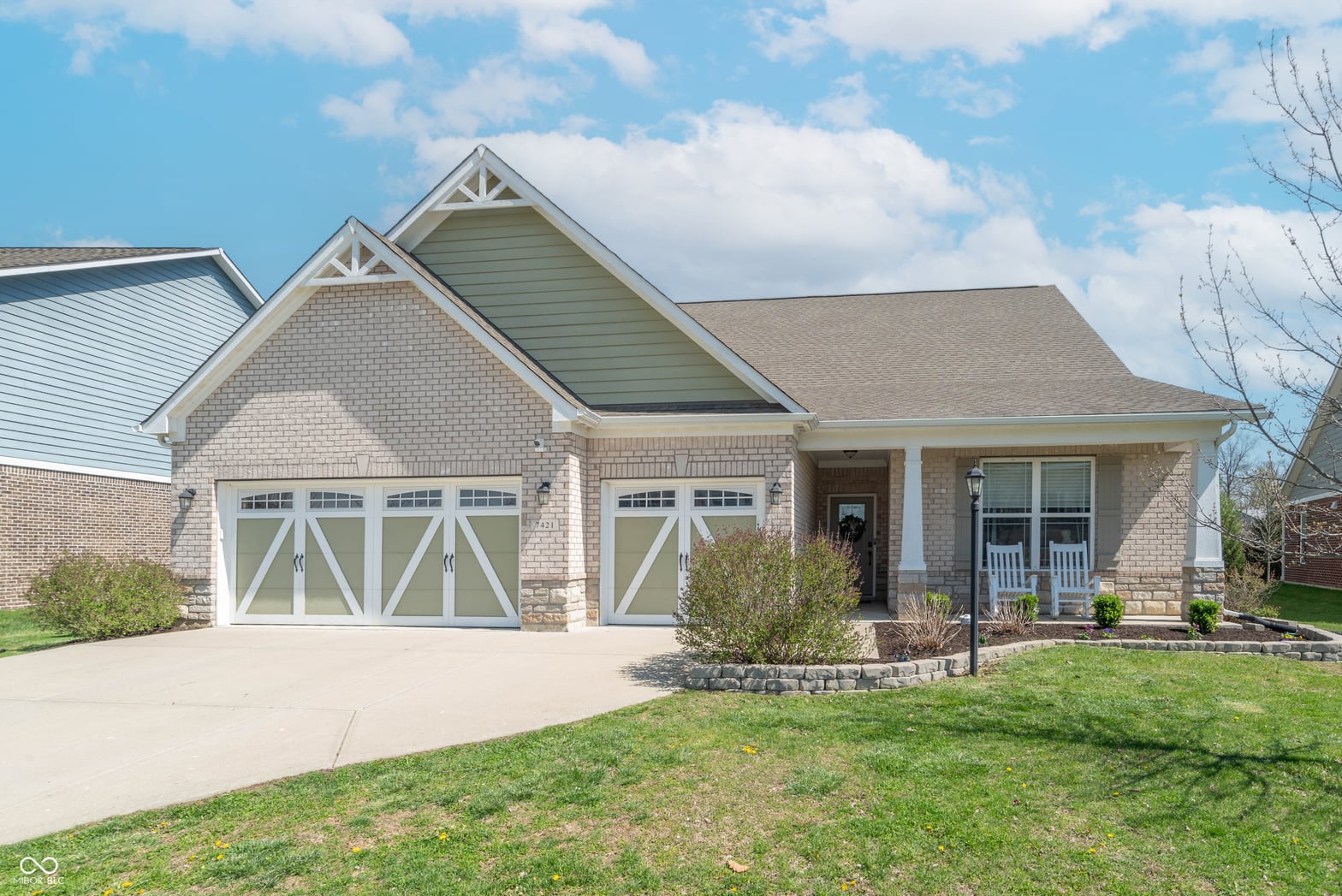 Front exterior at 7421 Doyal Drive, Whitestown, IN