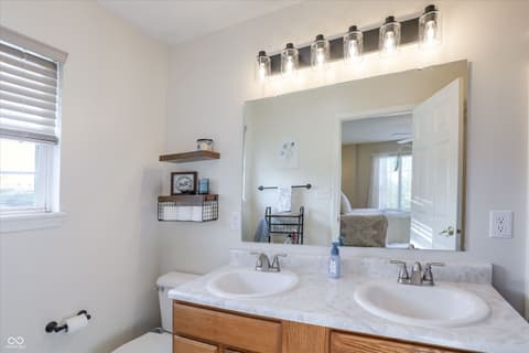 Primary bathroom at 7681 Corsican Circle, Avon, IN