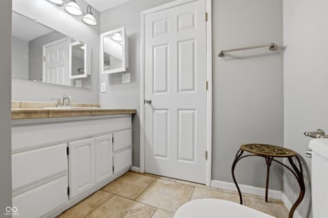 Bathroom at 9308 Thornwood Drive, Indianapolis, IN