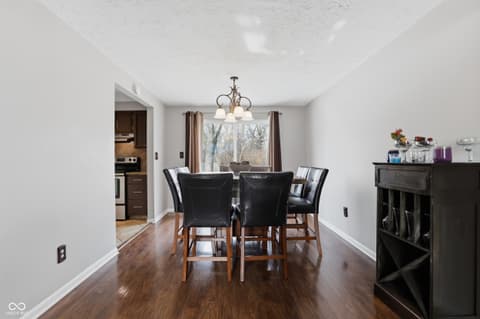 Dining room at 9308 Thornwood Drive, Indianapolis, IN