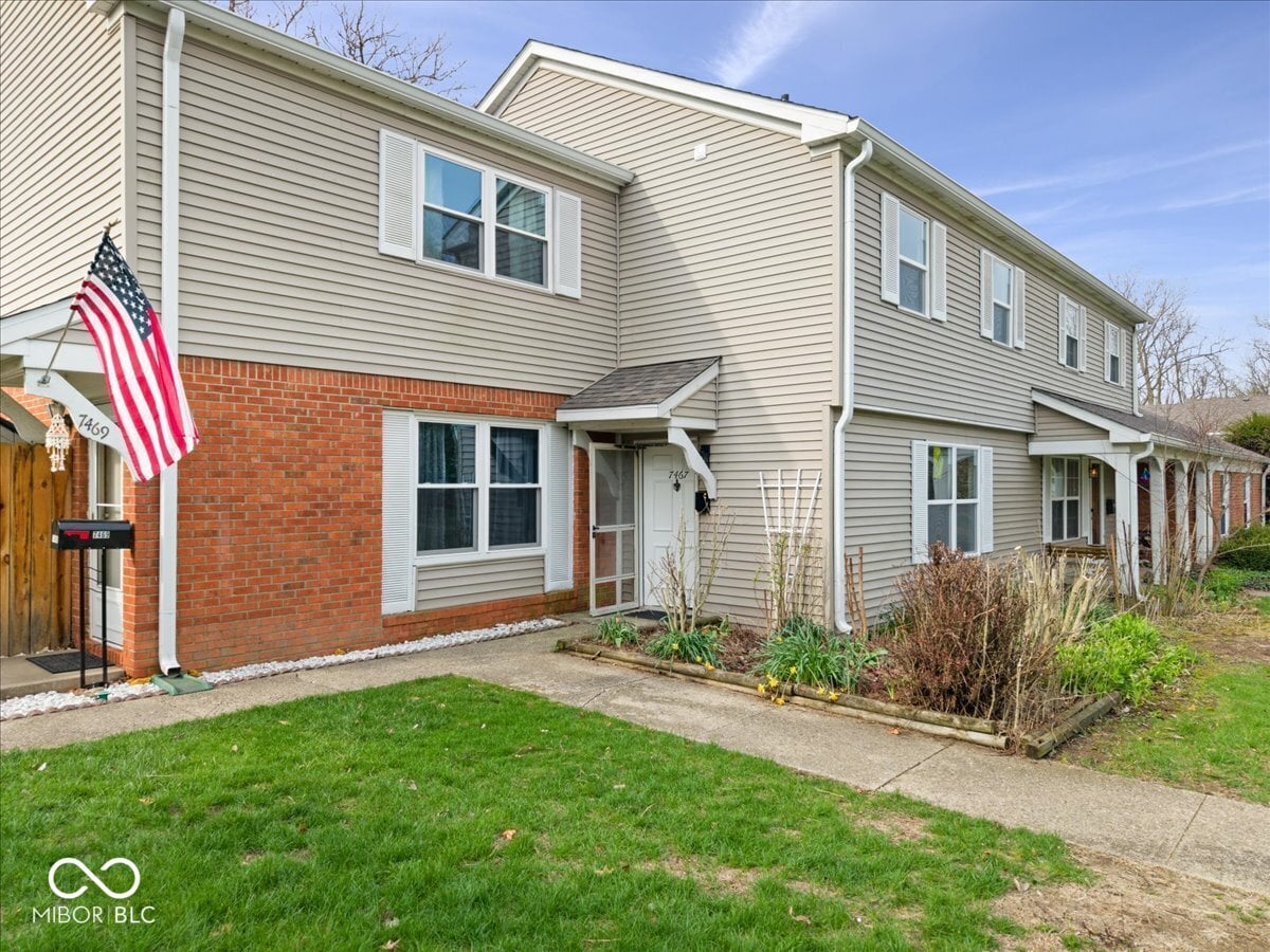 Front exterior at 7467 Woodshire Place, Indianapolis, IN