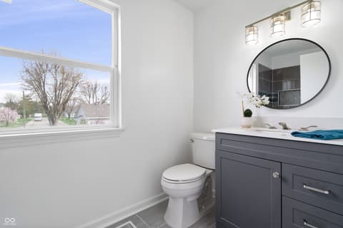 Bathroom at 7467 Woodshire Place, Indianapolis, IN