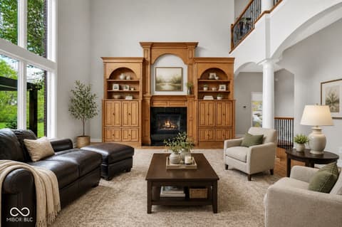 Living room at 10158 Sanctuary Drive, Brownsburg, IN