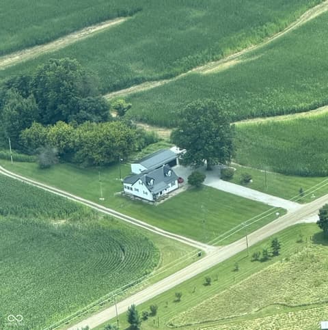 Aerial view at 8989 S County Road 825 W, Reelsville, IN