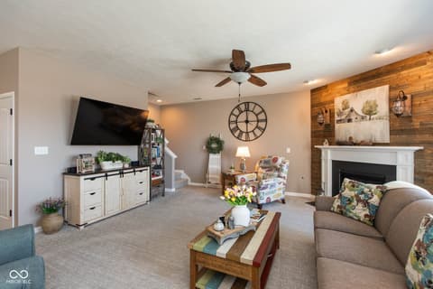Living room at 4220 Backstretch Lane, Bargersville, IN