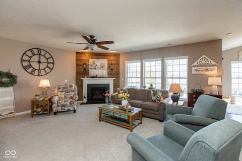 Living room at 4220 Backstretch Lane, Bargersville, IN