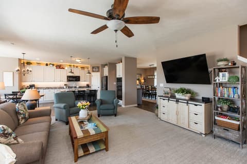 Living room at 4220 Backstretch Lane, Bargersville, IN