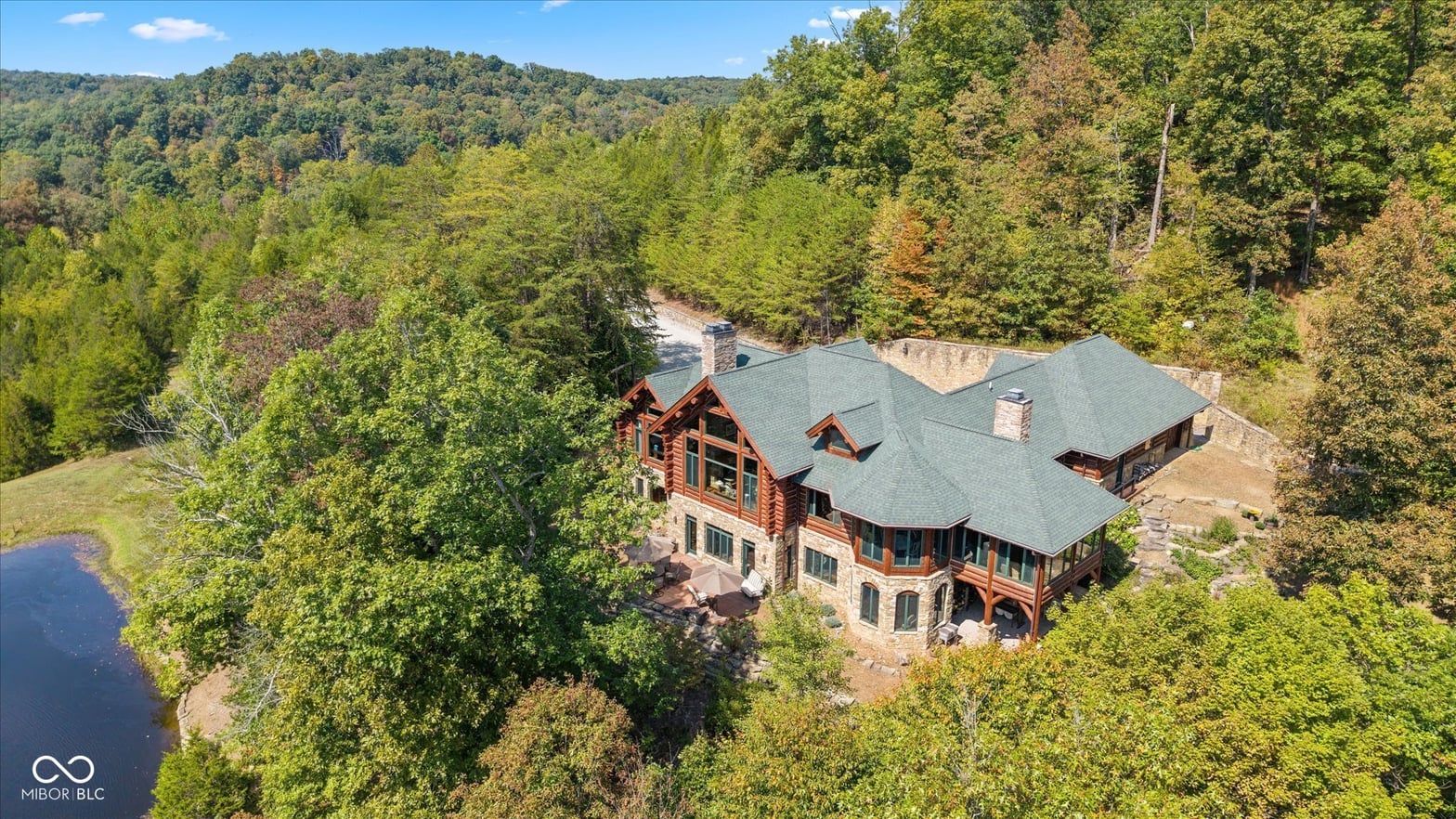 Aerial view at 7839 W Bellsville Pike, Nashville, IN