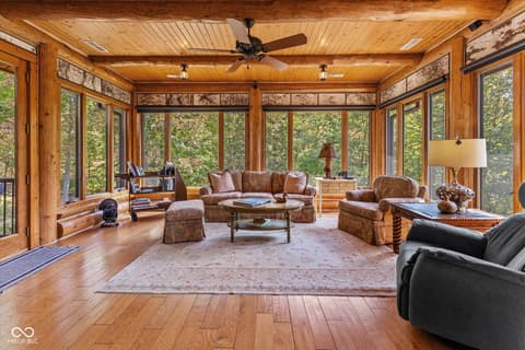 Living room at 7839 W Bellsville Pike, Nashville, IN