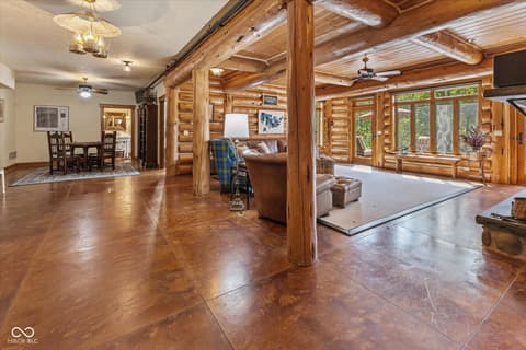 Living room at 7839 W Bellsville Pike, Nashville, IN