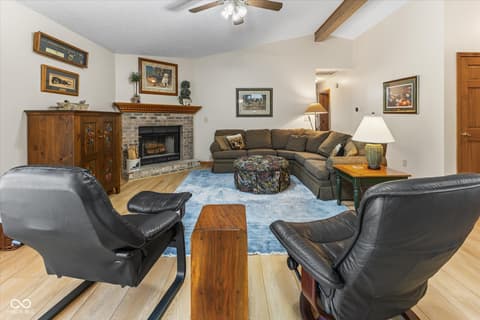 Living room at 7839 W Bellsville Pike, Nashville, IN