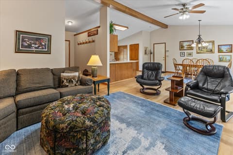 Living room at 7839 W Bellsville Pike, Nashville, IN