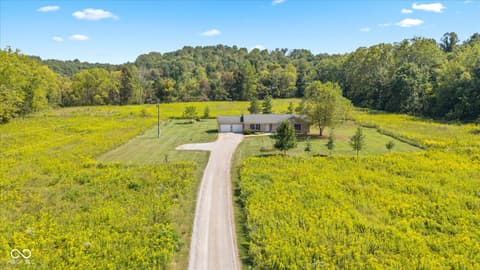 Aerial view at 7839 W Bellsville Pike, Nashville, IN