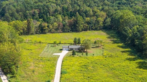 Aerial view at 7839 W Bellsville Pike, Nashville, IN