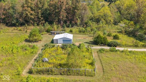 Aerial view at 7839 W Bellsville Pike, Nashville, IN