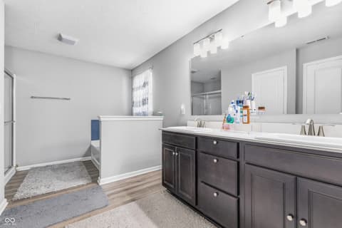 Bathroom at 180 Walker Drive, Whiteland, IN