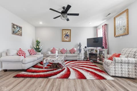 Living room at 180 Walker Drive, Whiteland, IN