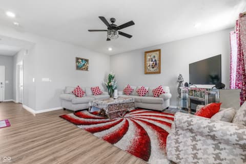 Living room at 180 Walker Drive, Whiteland, IN